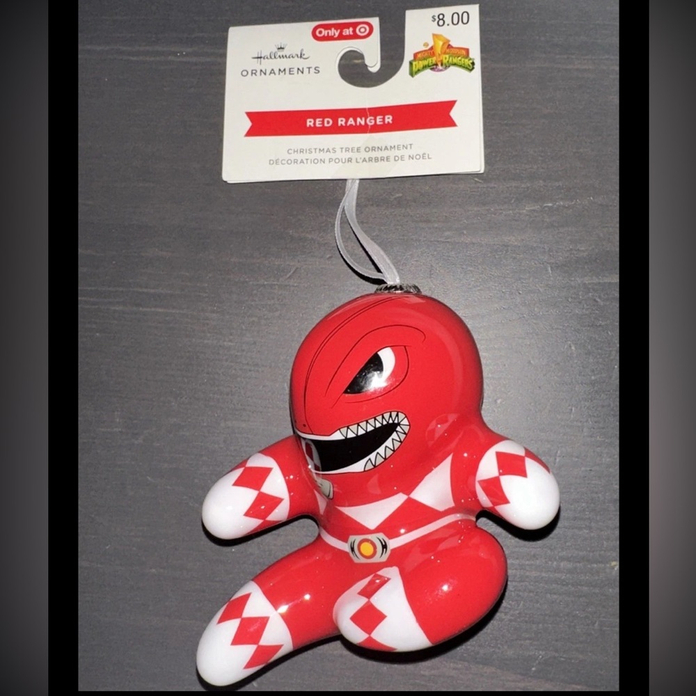 Hallmark 2024 Power Rangers Red Ranger Christmas Tree Ornament 3" Hasbro NWT